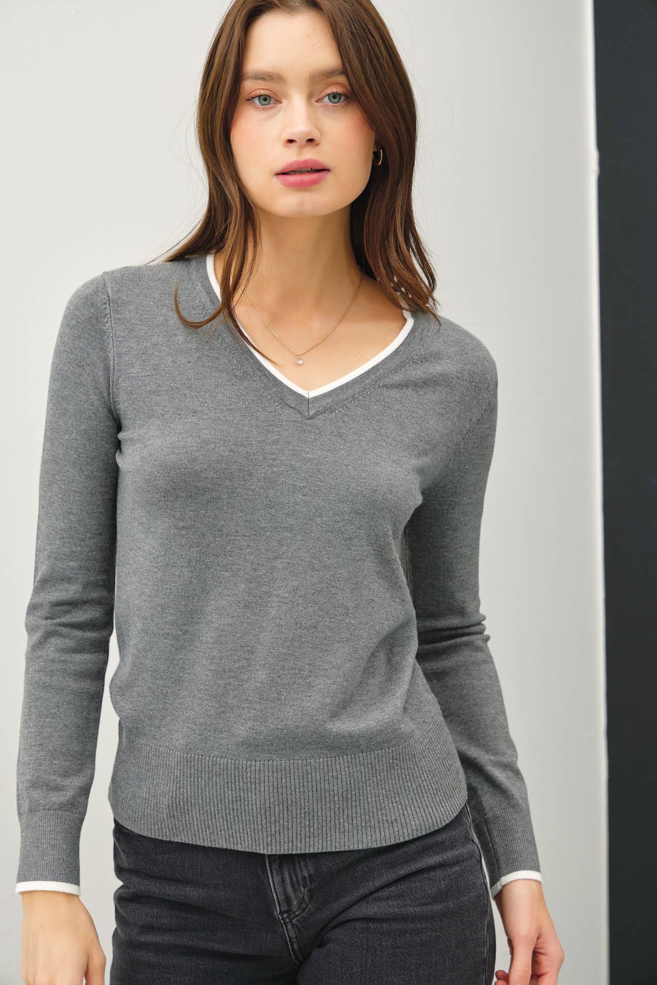 Varsity V-Neck Sweater