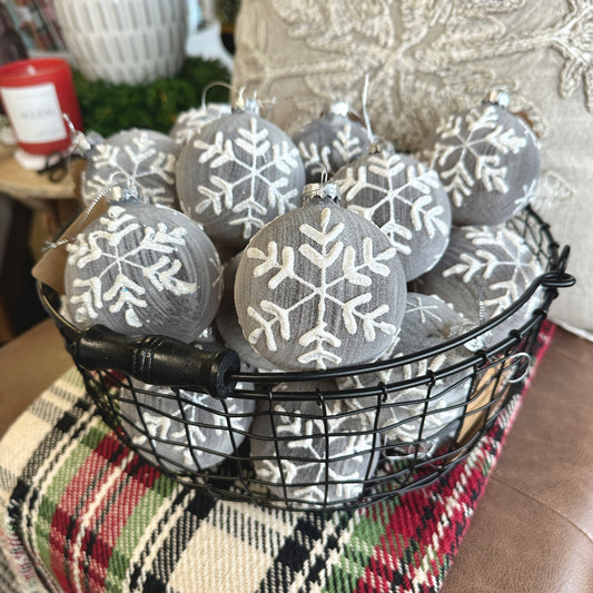 Glass Snowflake Ornament