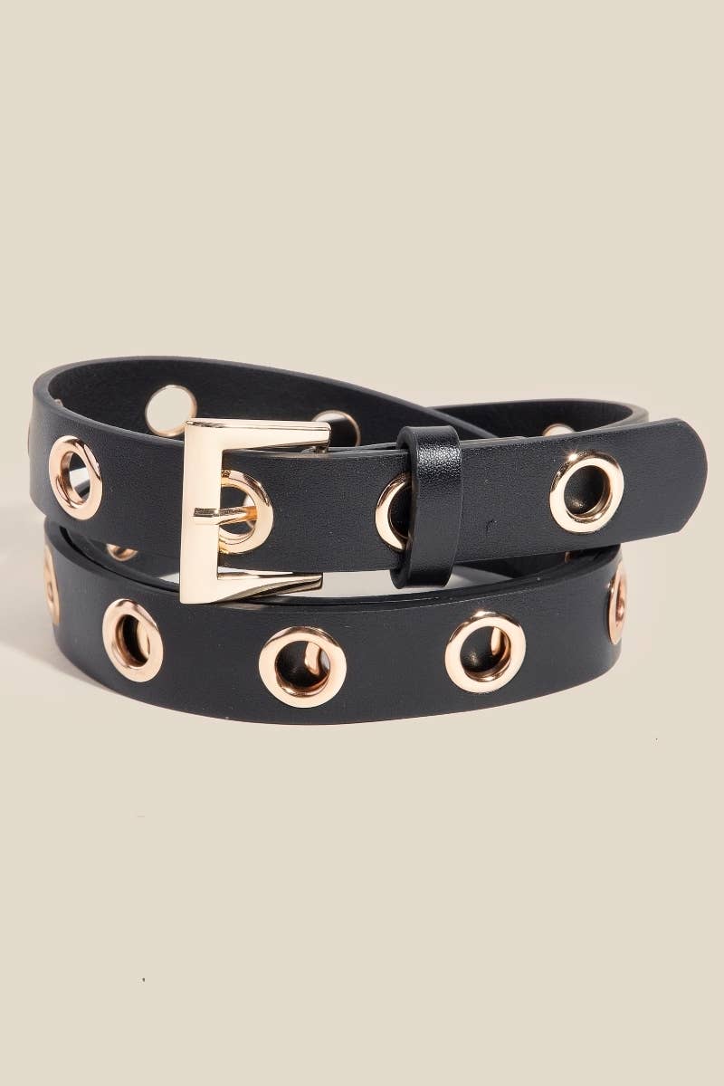 Black Grommet Belt