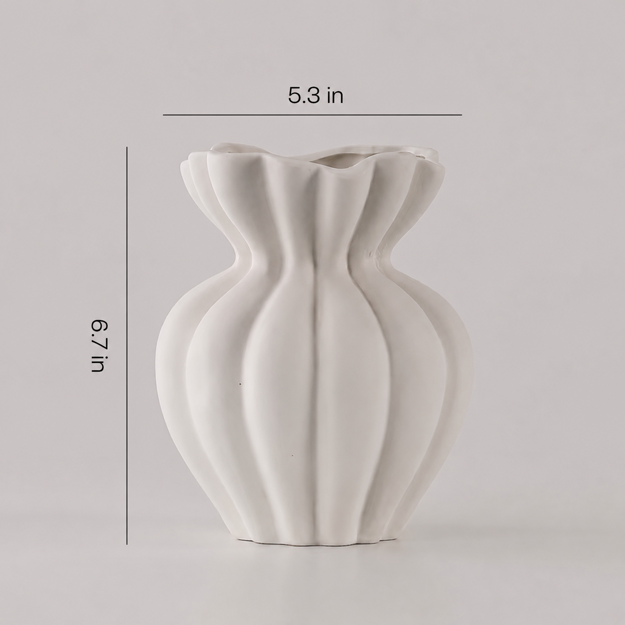 Ruffle Ceramic Vase