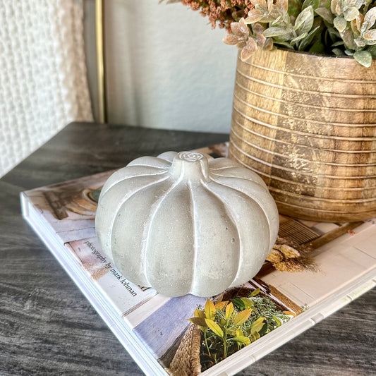 Cement Pumpkin