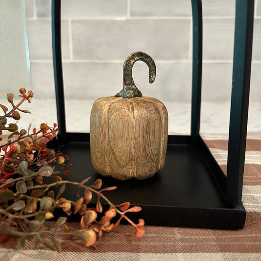 Harvest Wood Pumpkin