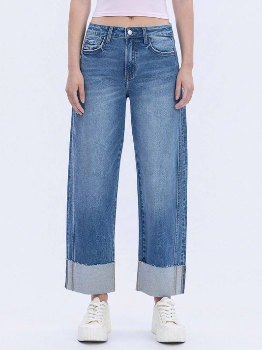 Charlie Cuffed Barrel Jeans