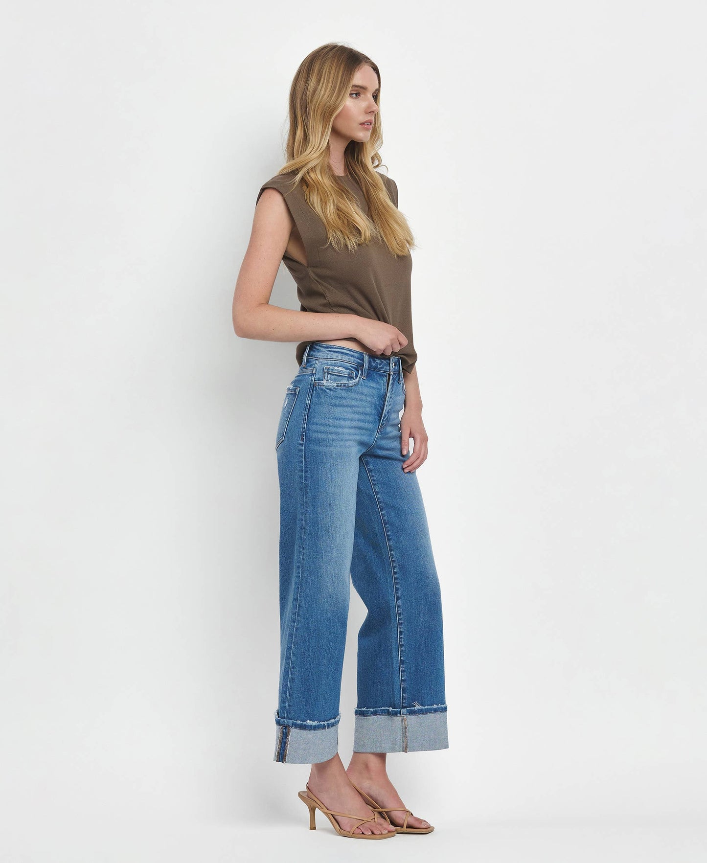 Madyson Cuff Wide Leg Jeans