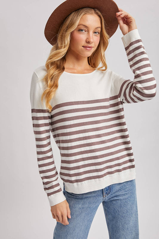 Cocoa Stripe Sweater
