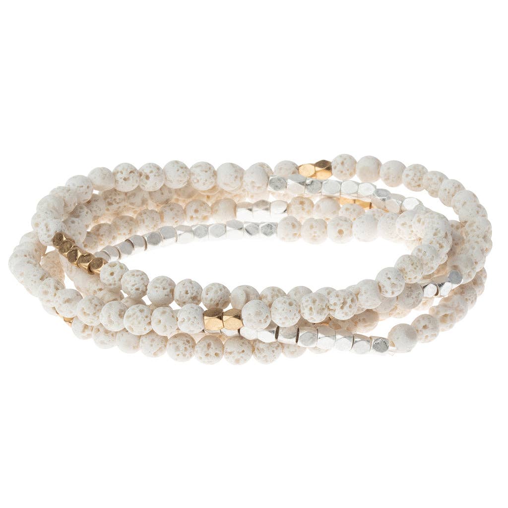 White Lava Wrap Bracelet