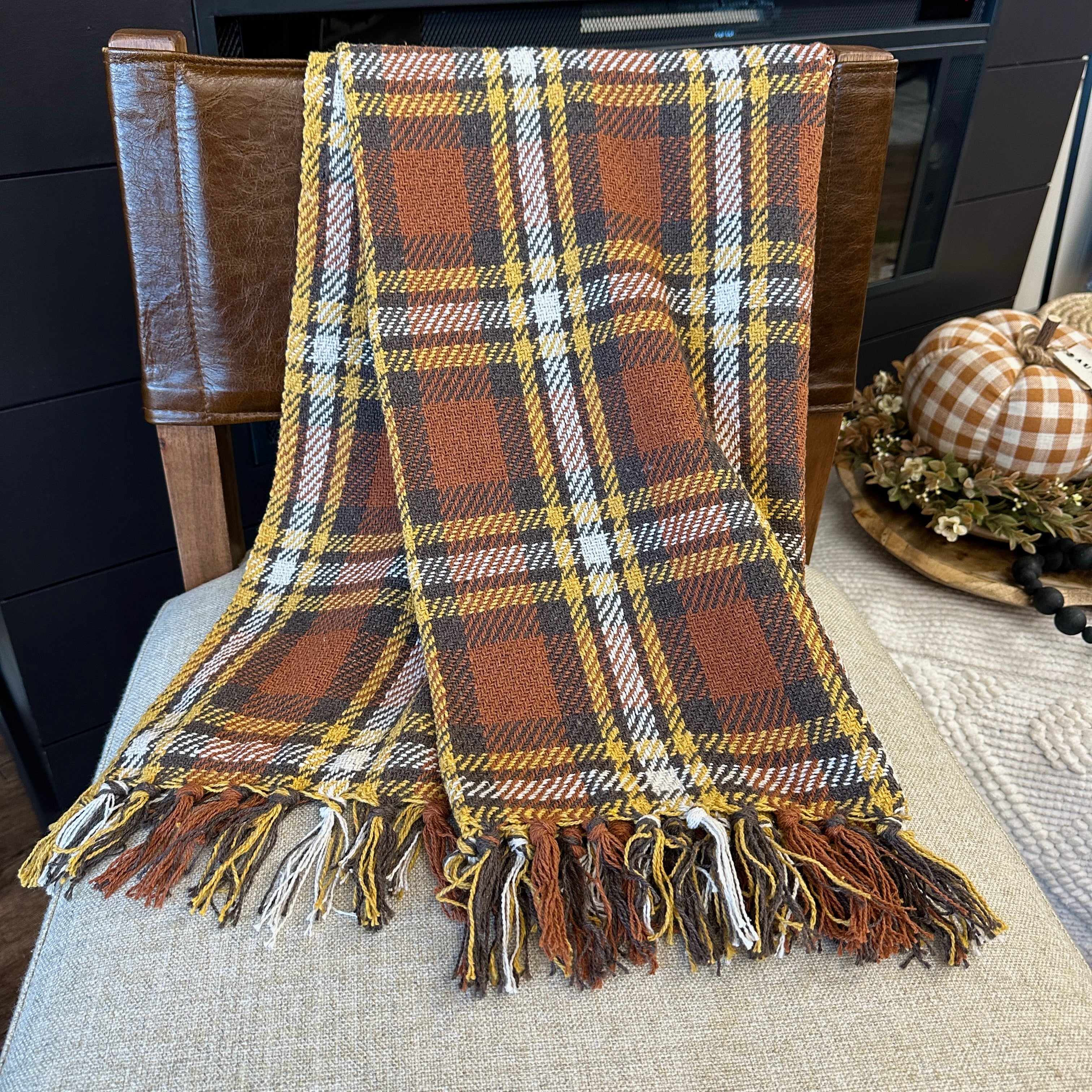 Fall plaid throw pillows best sale