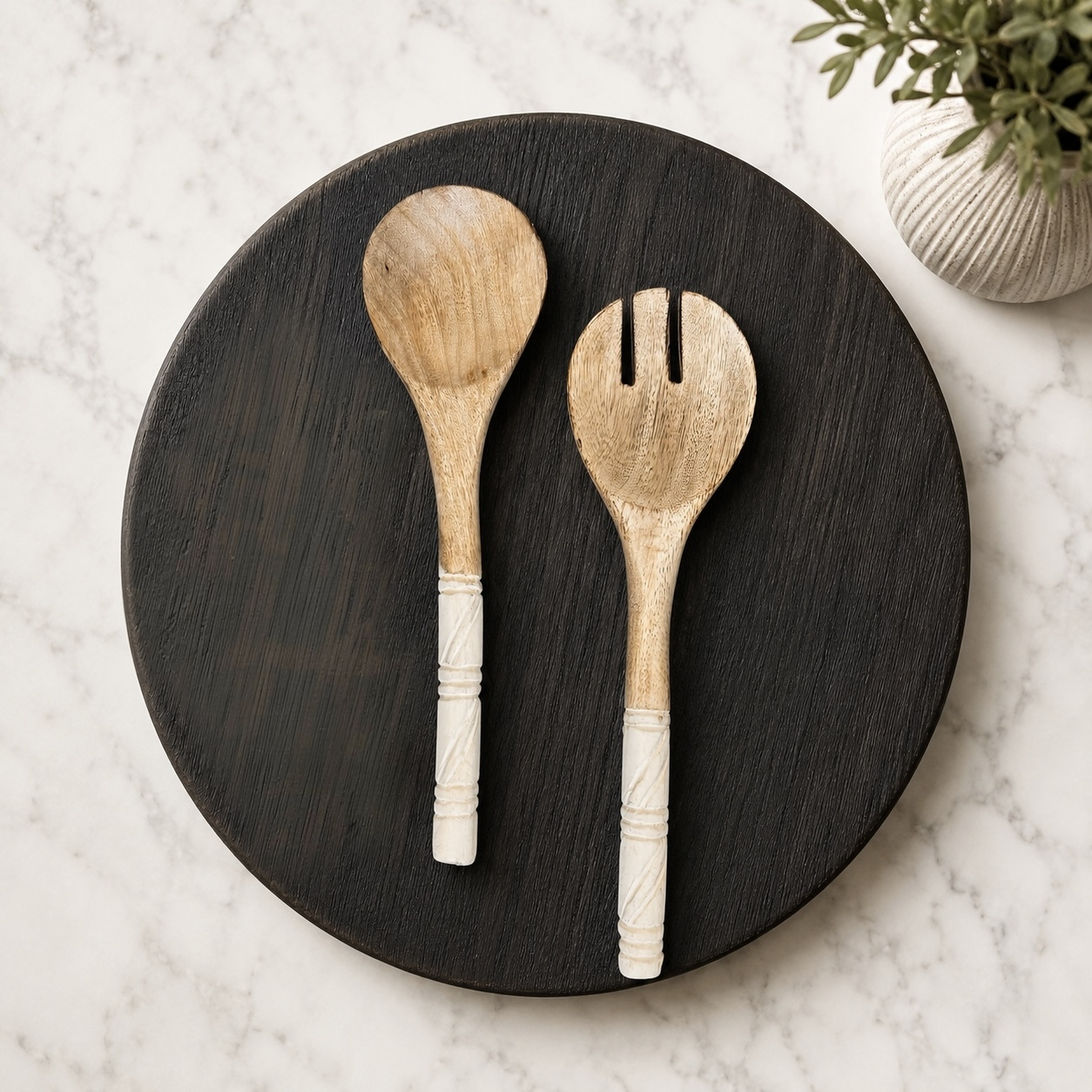 Assorted style wood kitchen spoon 