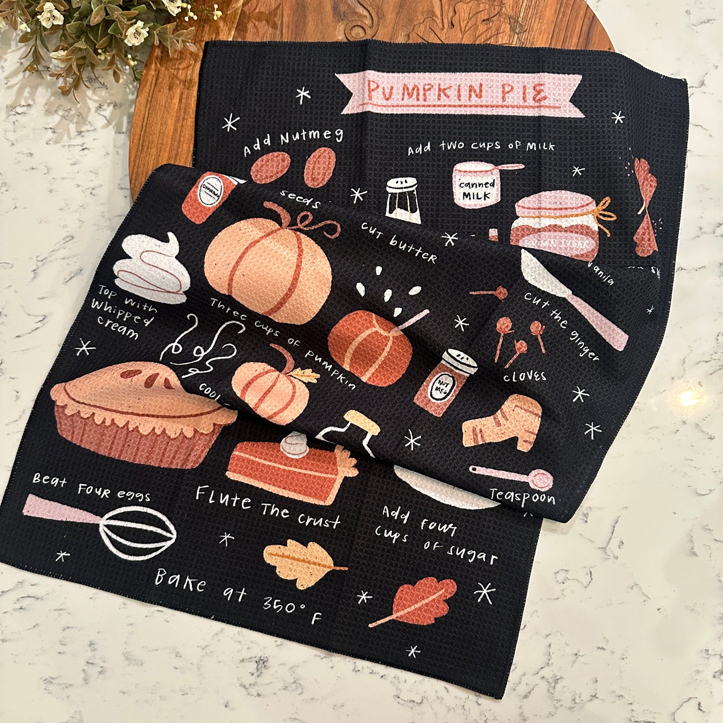 Pumpkin Pie Tea Towel