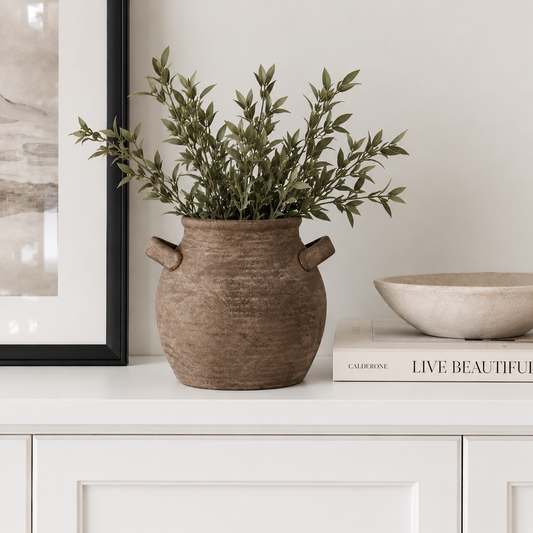 Flynn Brown Handle Vase