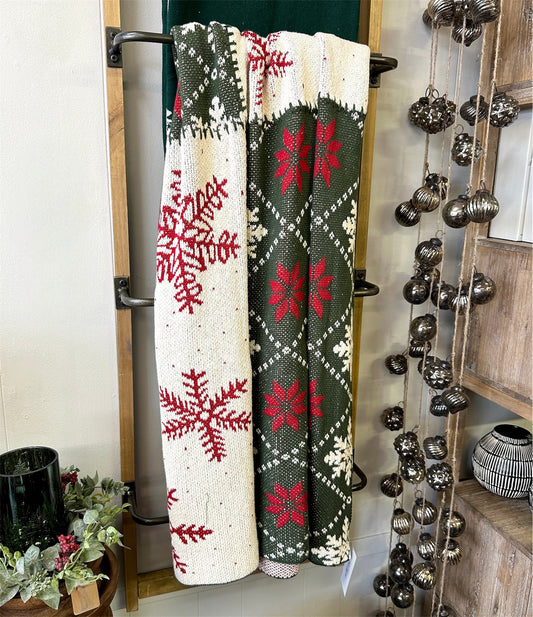 Holiday Knit Throw Blanket