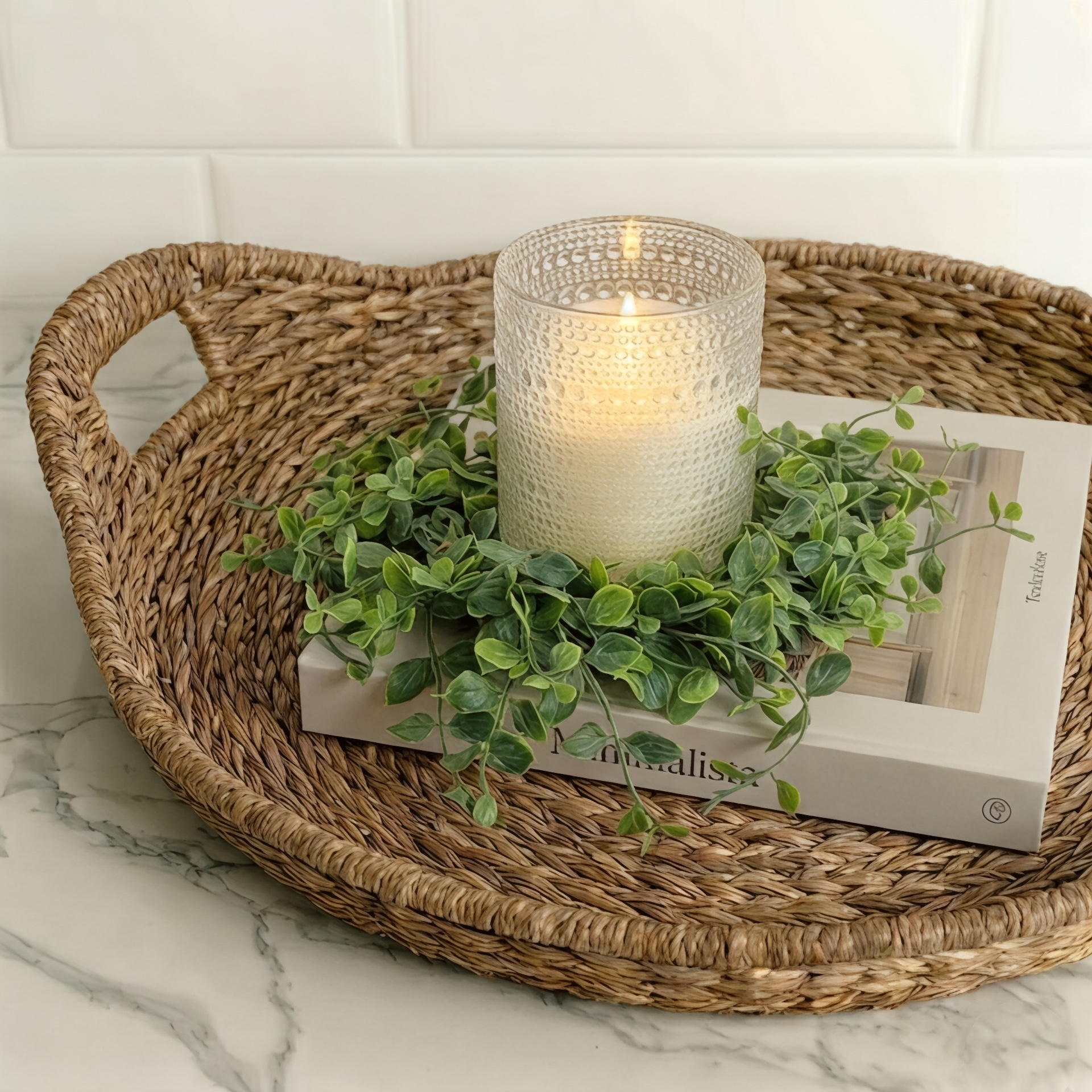 West Rowe Bubble Glass Candle