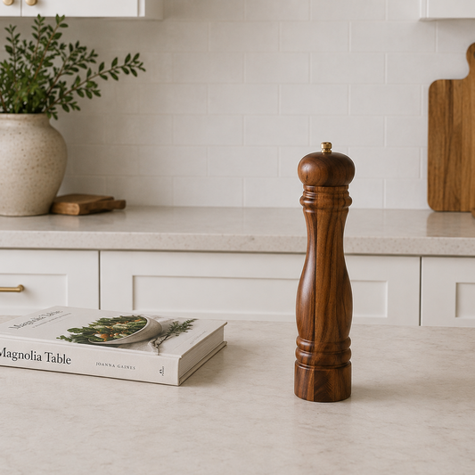 rich wood kitchen pepper grinder