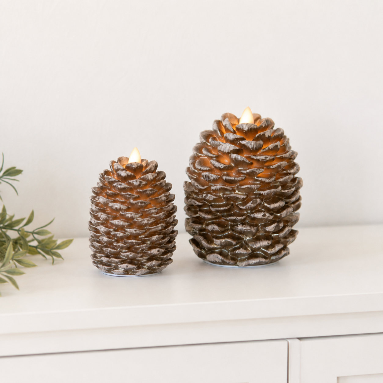 LED Pinecone Candle