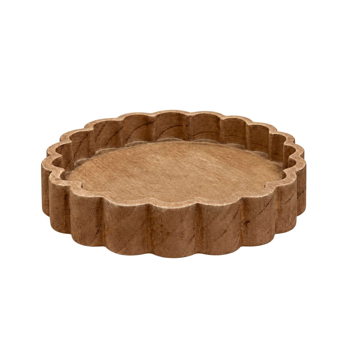 Scalloped Wood Tray