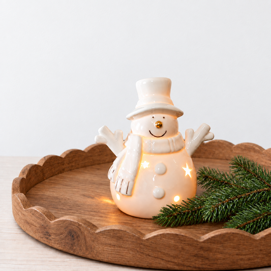 LED Ceramic Snowman