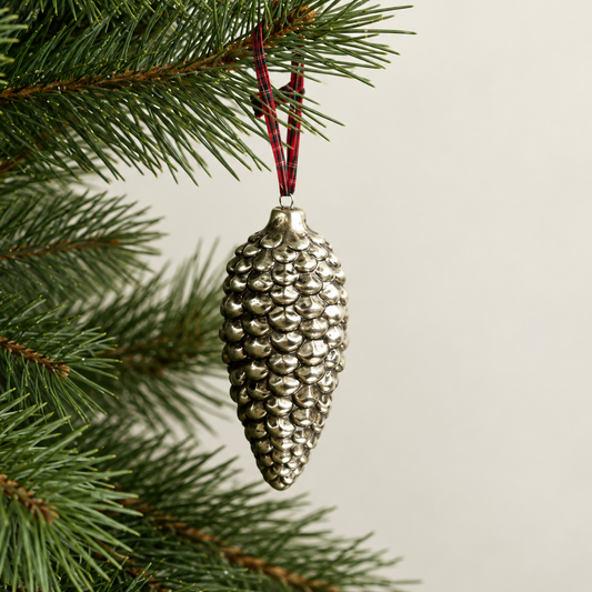 Gold Pinecone Ornament