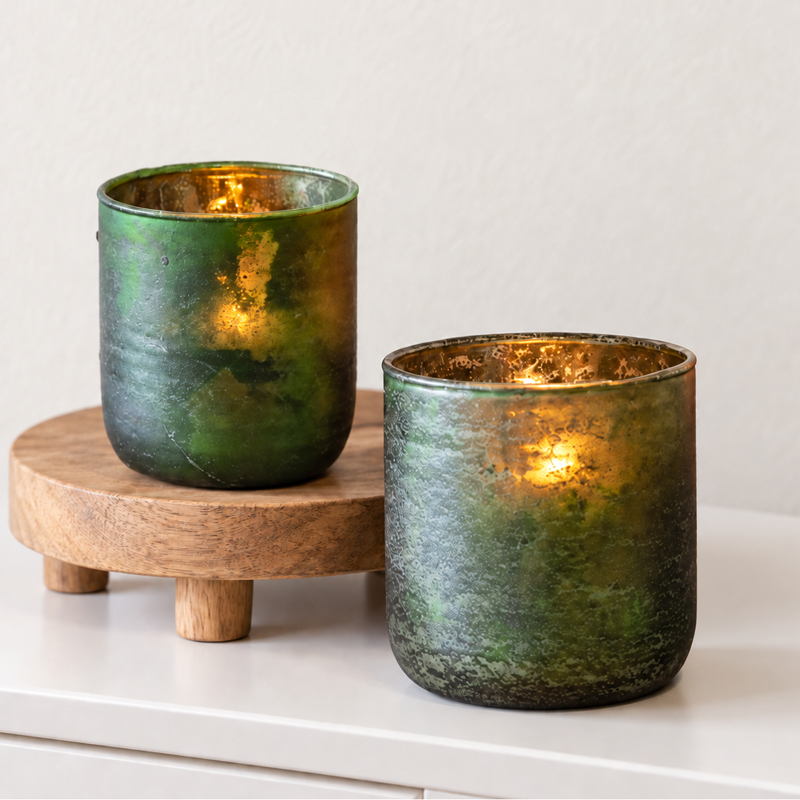 Green Glass Votive