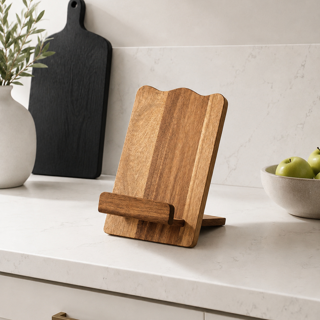 Acacia Wood Cookbook Holder