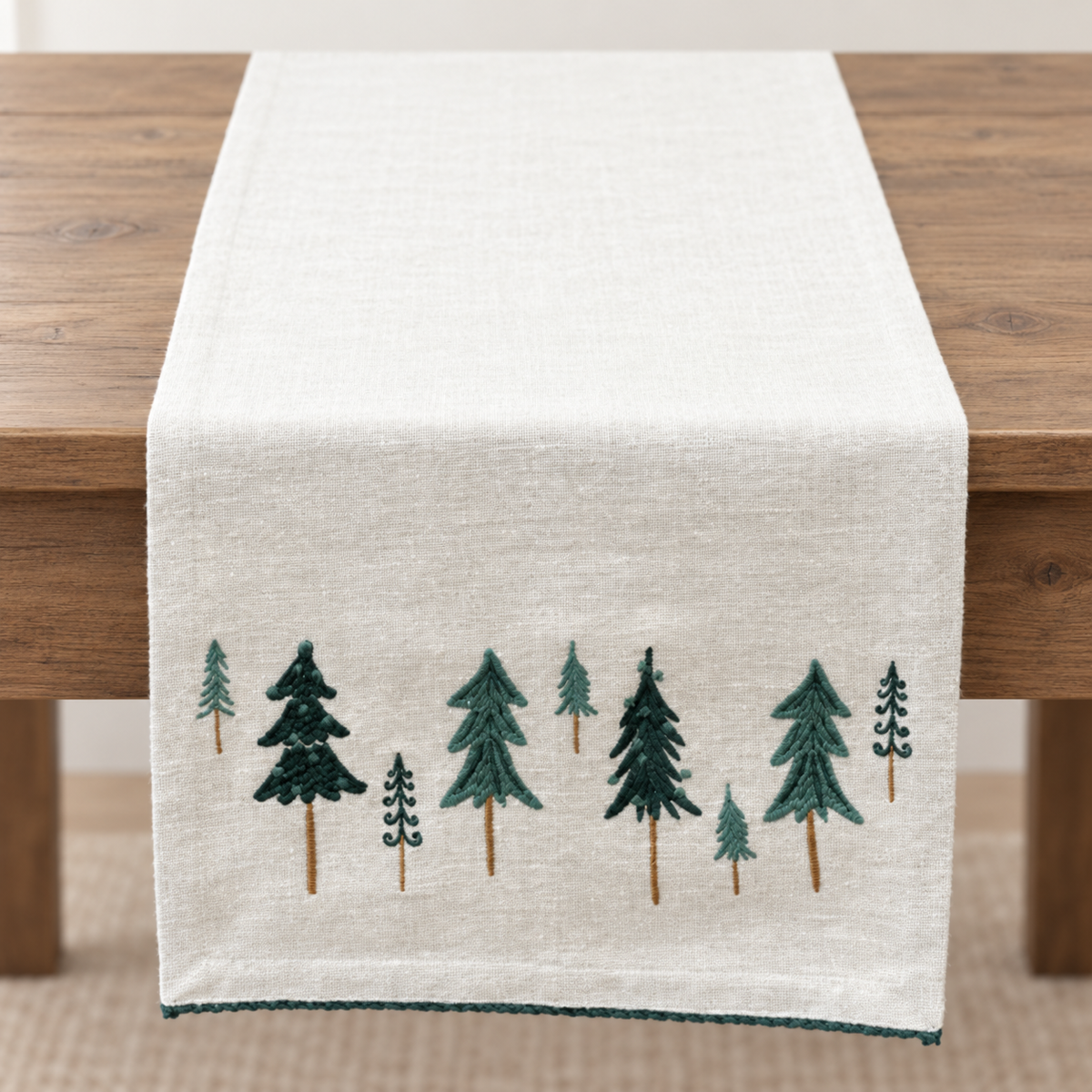 Holiday Trees Table Runner