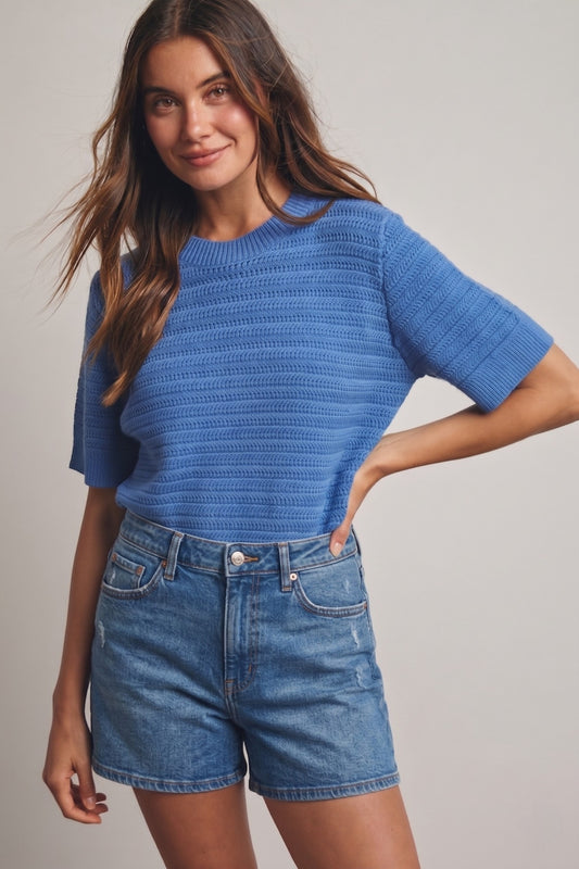 Coastal Short Sleeve Sweater