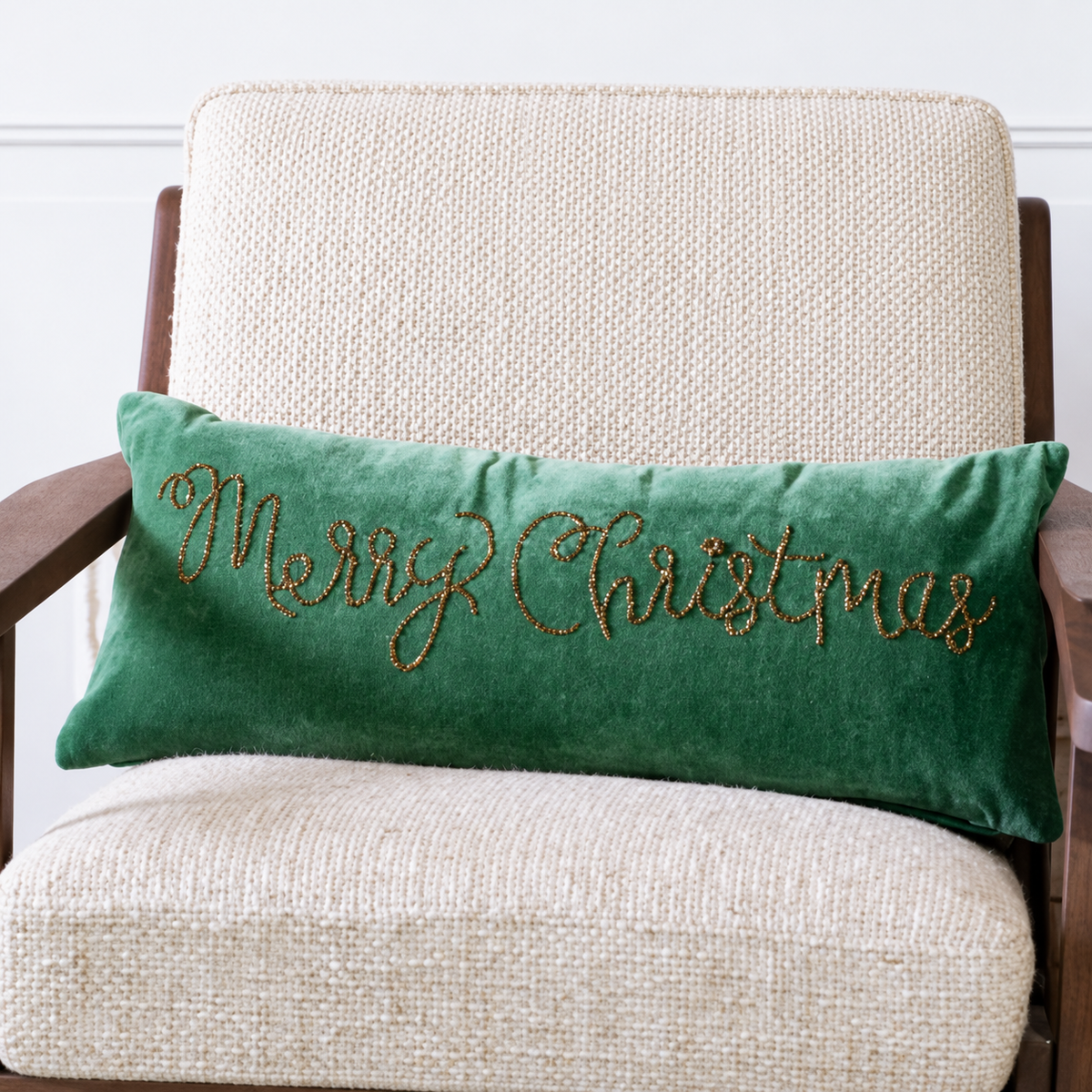Merry Christmas Velvet Pillow