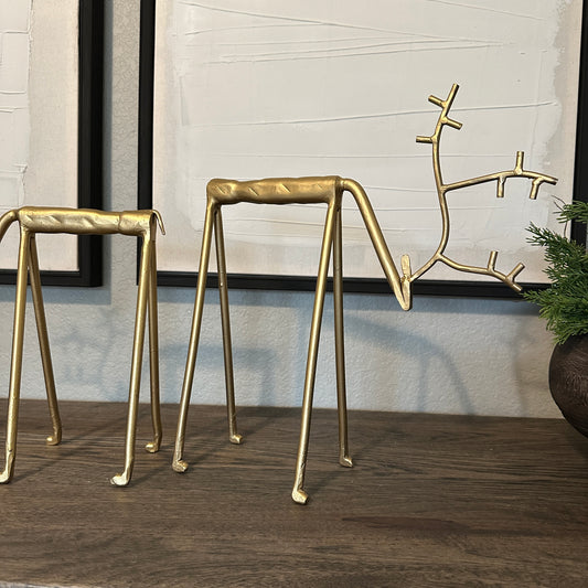 Gold Holiday Reindeer