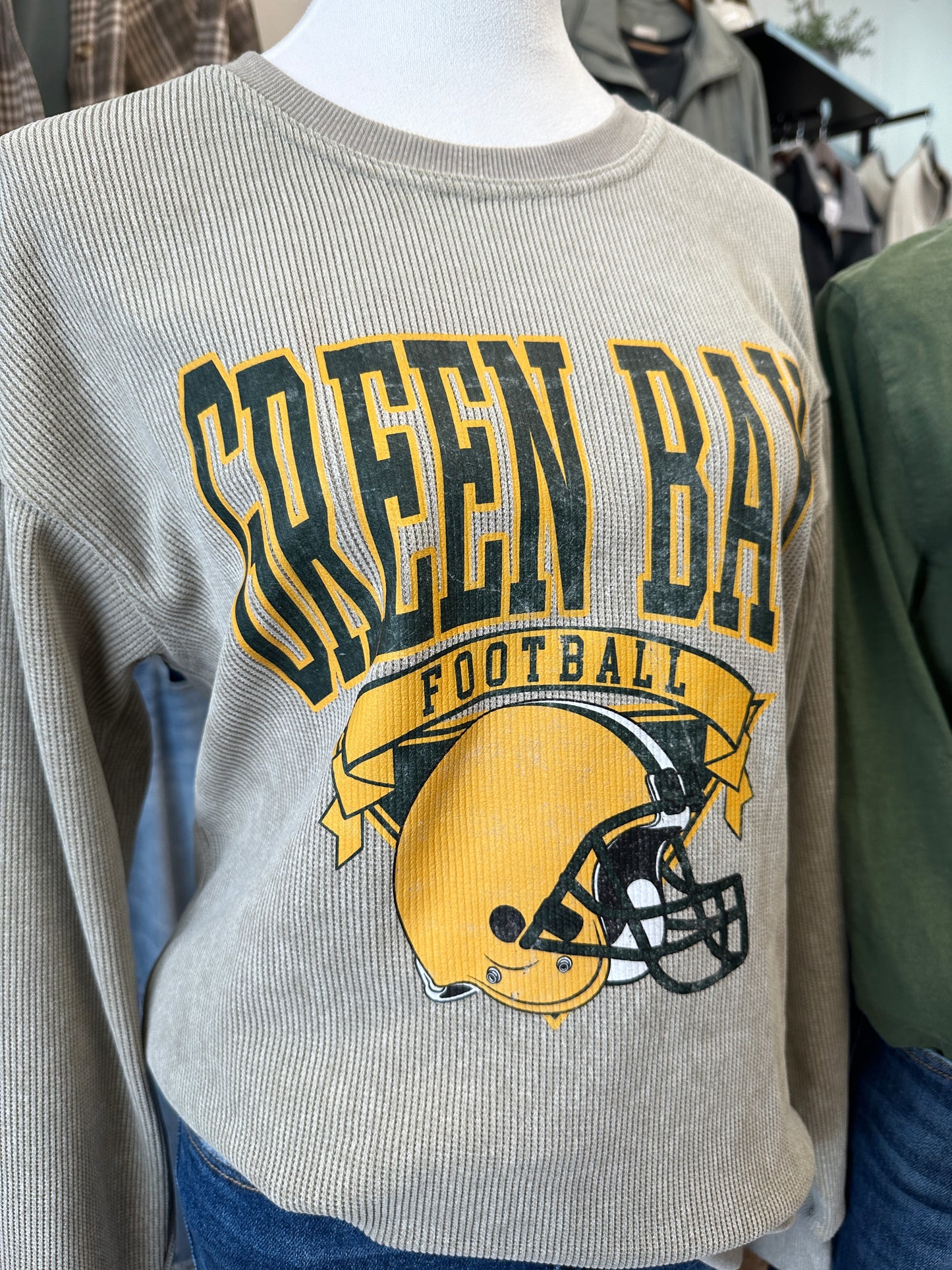 Green Bay Football Ribbed Sweatshirt