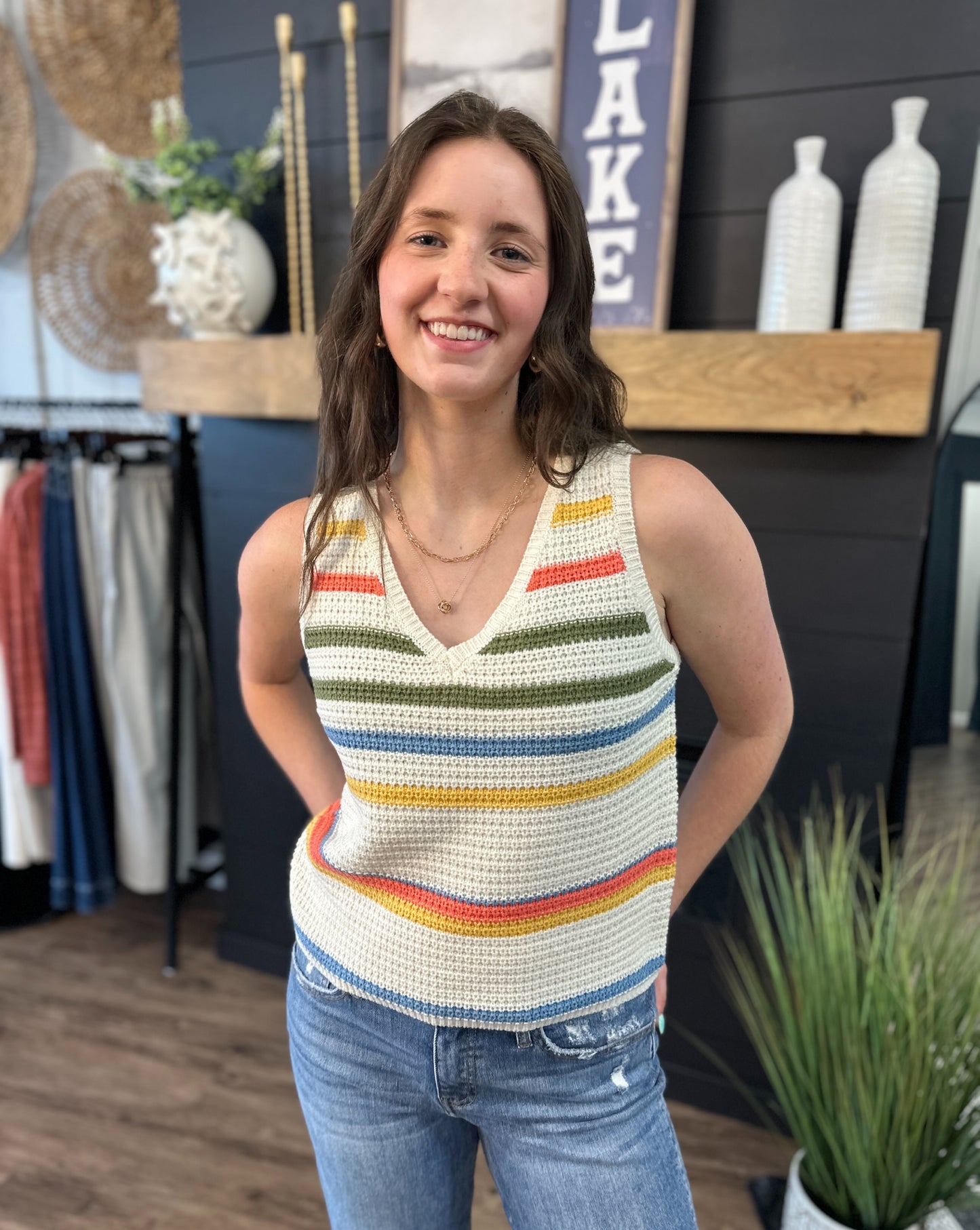 Stripe Sweater Tank