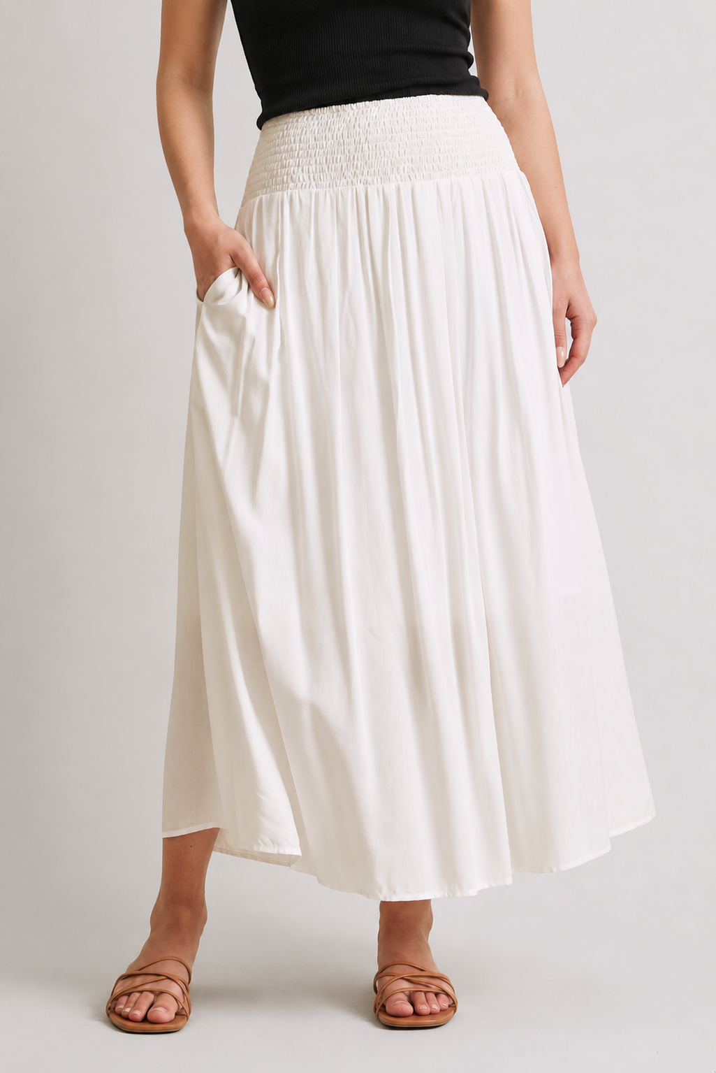 Marina White Maxi Skirt