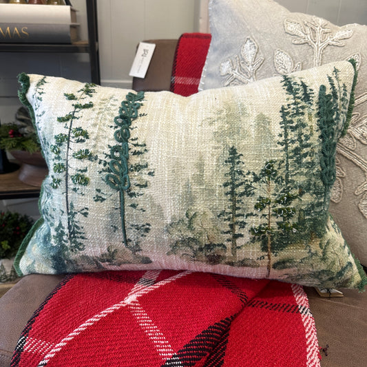 Evergreen Holiday Pillow