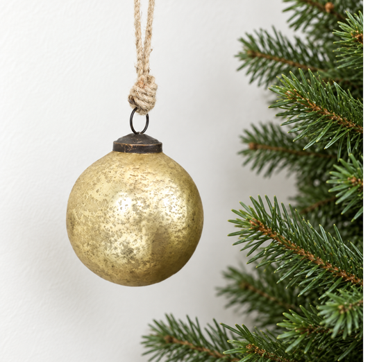 6" Gold Mercury Glass Ornament