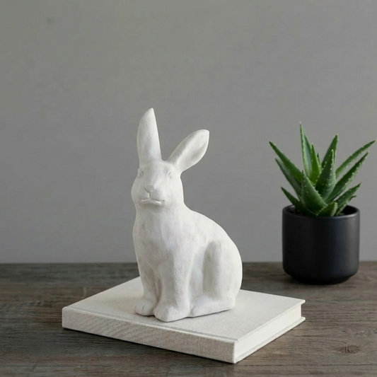 Ceramic White Sitting Bunny