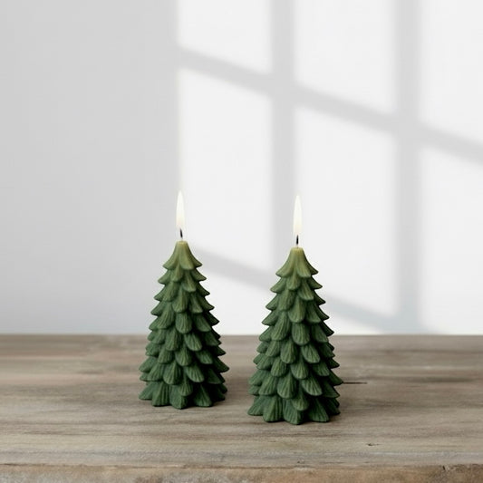 S/2 Christmas Tree Candles