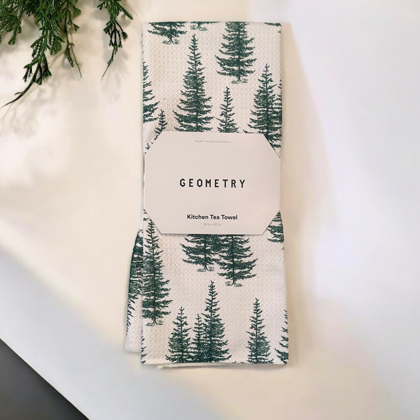 Geometry Christmas Forest Tea Towel