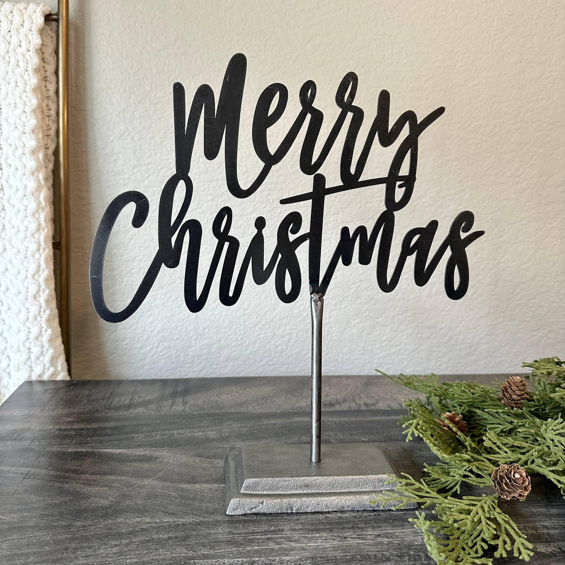 Metal Merry Christmas Sign