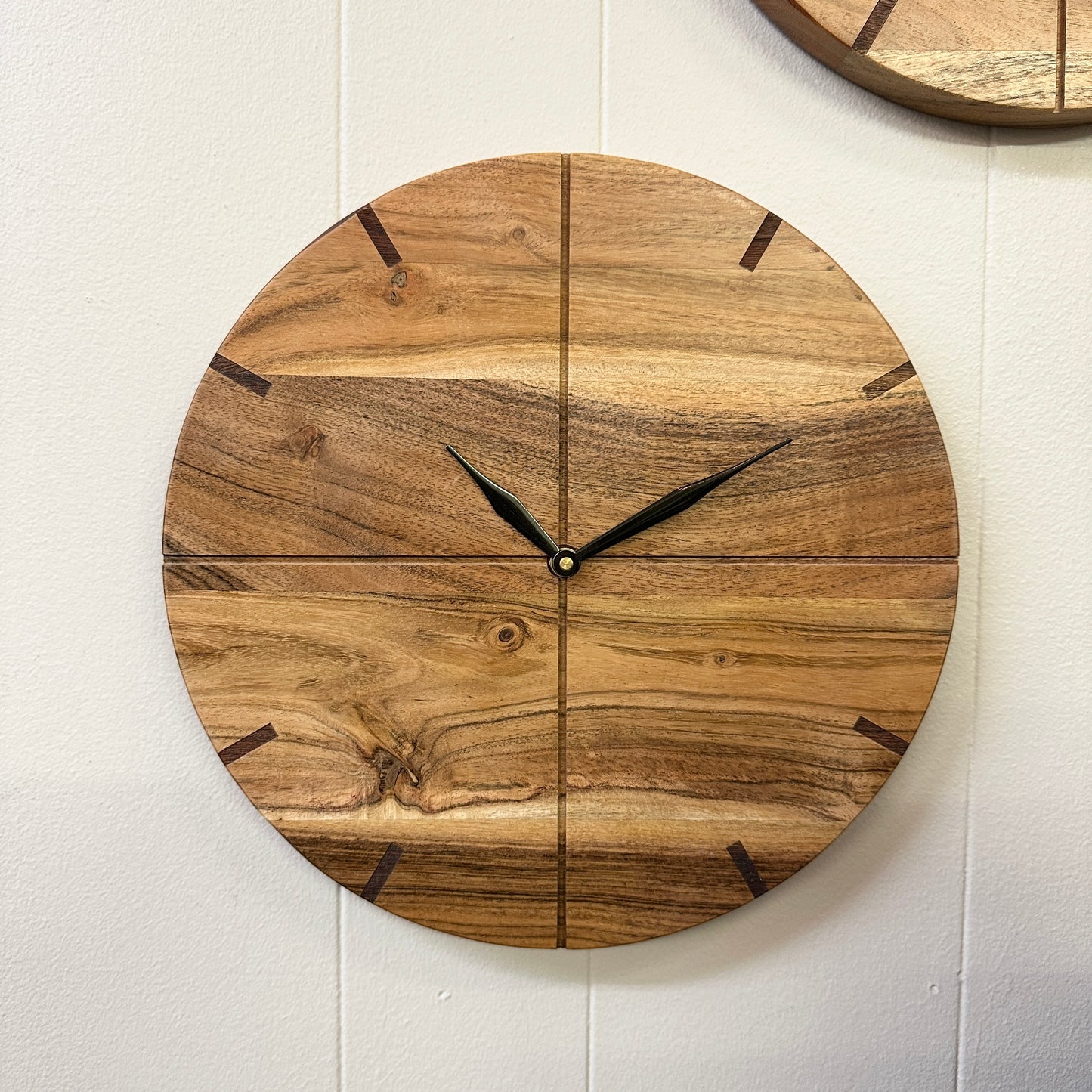 Acacia Wood Clock