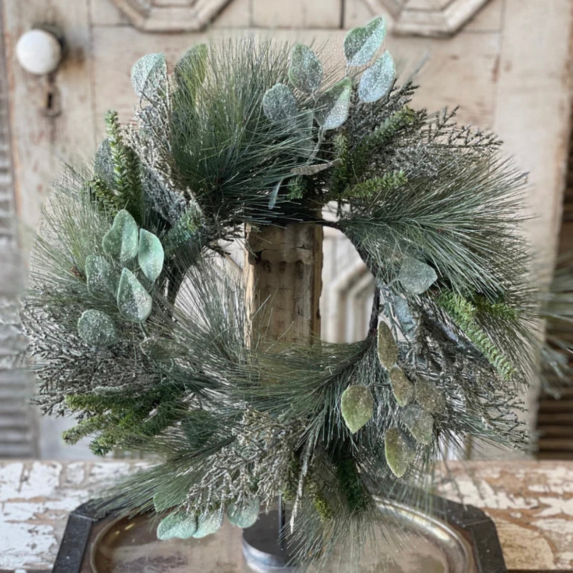 Silver Pine Wreath