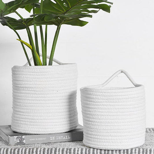 White Woven Basket