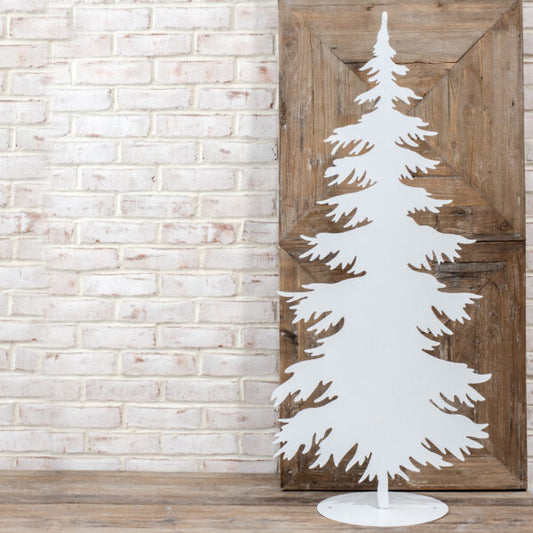 White Metal Glitter Tree