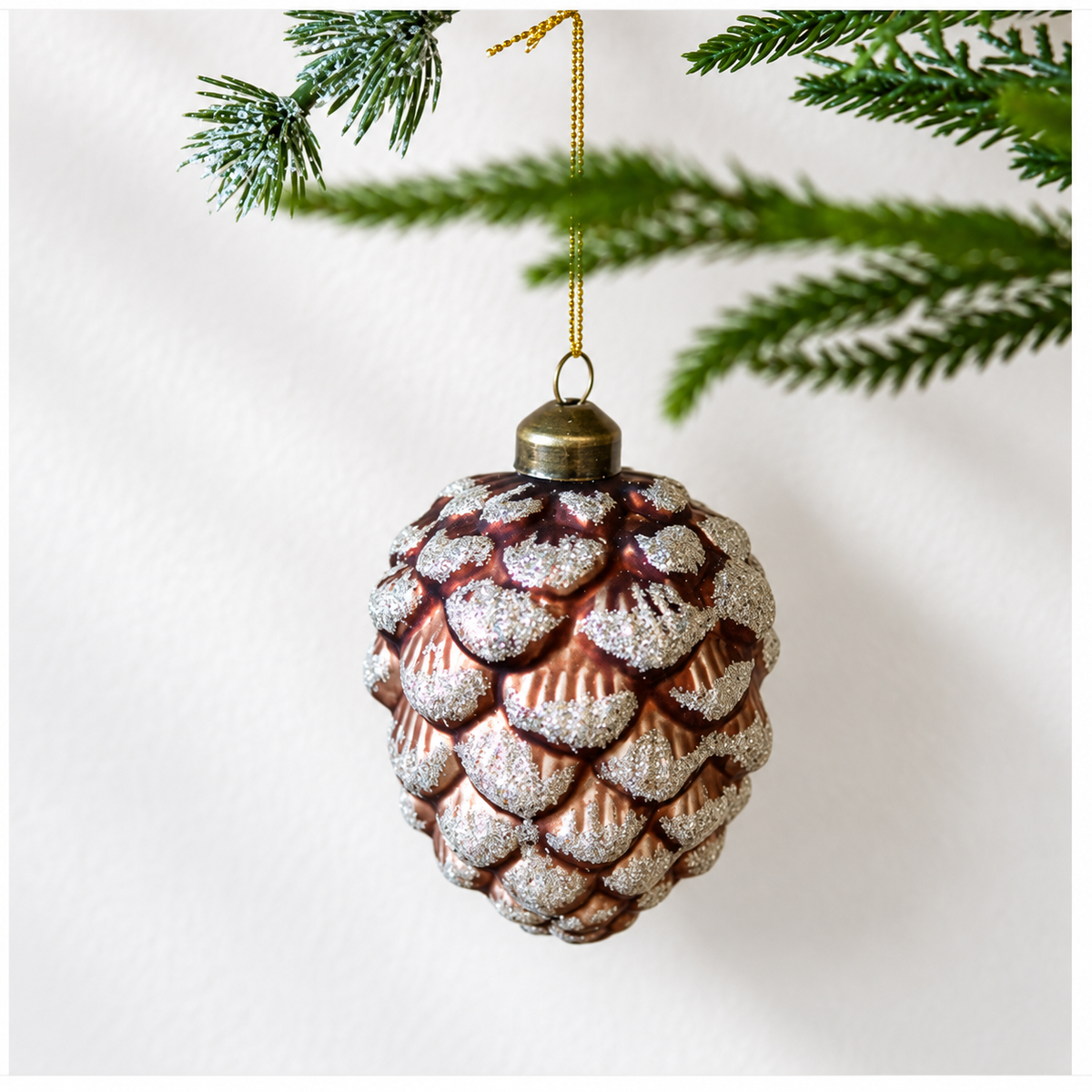 Glass Pinecone Ornament