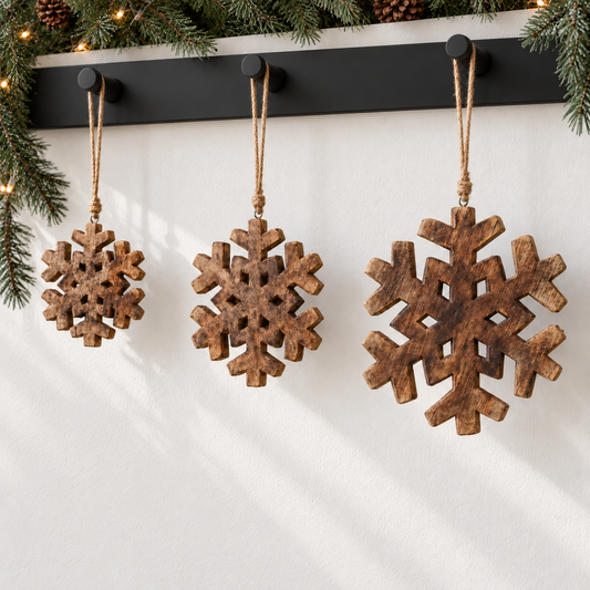 Wood Snowflake Ornament