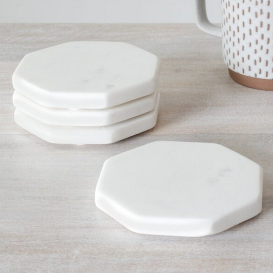 S/4 Marble Octagon Coasters