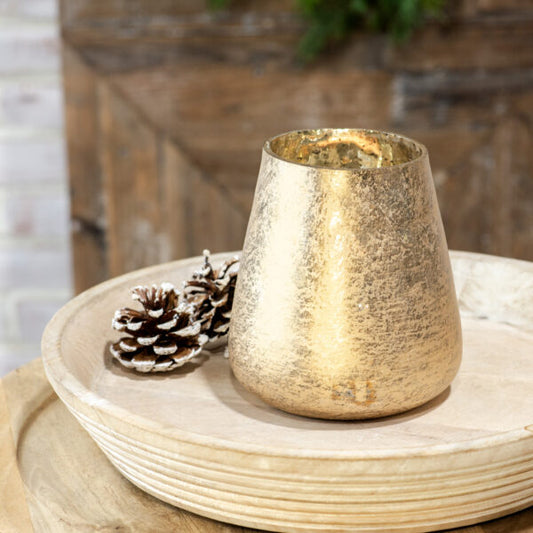 Gold Foil Glass Votive