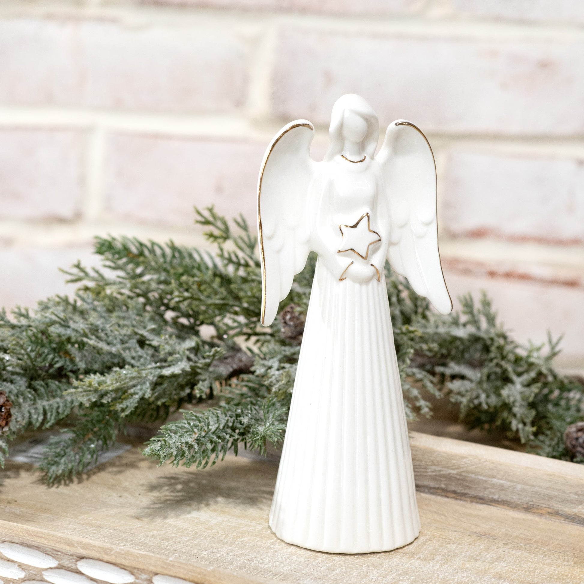 Gold Trim Ceramic Angel