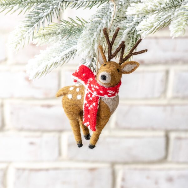 Plush Deer Ornament