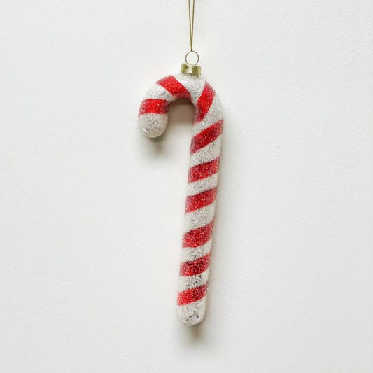 Glass Candy Cane Ornament