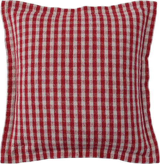 Red and White Gingham Pillow