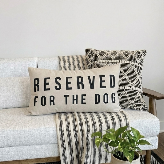 Reserved for the Dog Pillow
