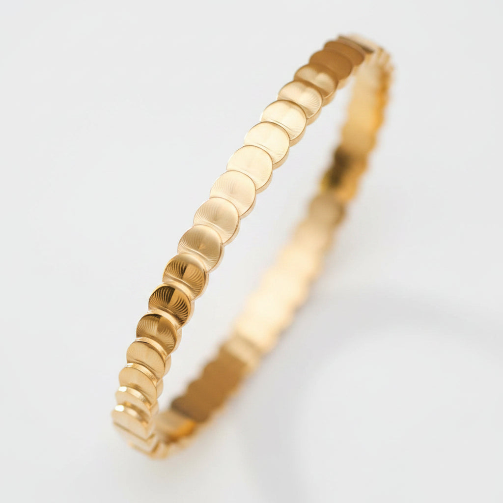Textured Gold Bracelet Bangle
